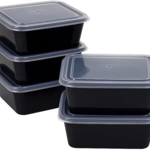 8 cup tall square meal prep food storage containers with lids